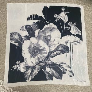 Gorgeous vintage Christian Dior silk scarf.